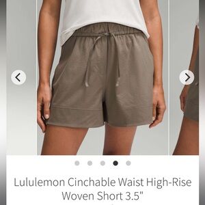 Lululemon Athletica High-Waist Shorts - Brown